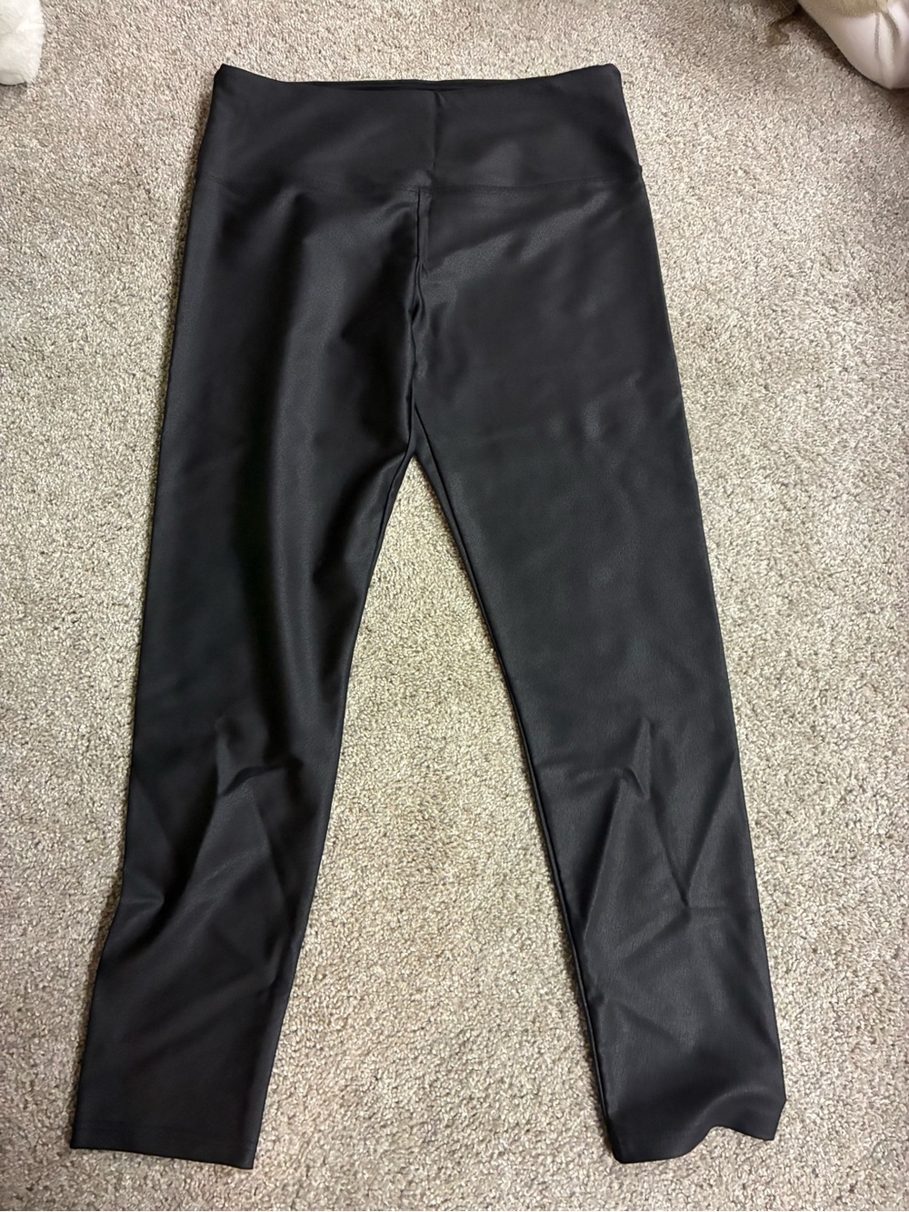Suave Faux Leather High-Waist Black Leggings